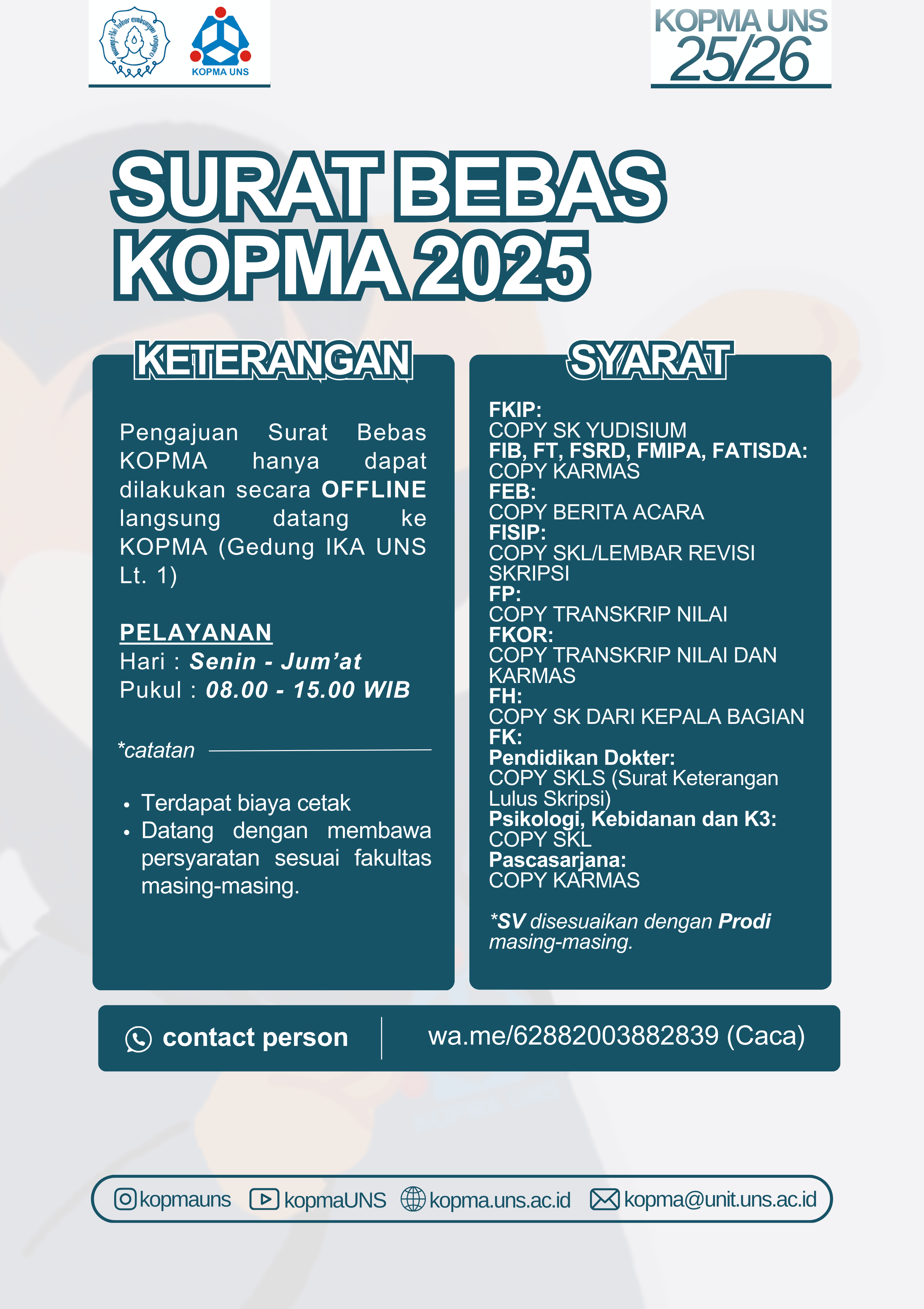 Banner Informasi Bebas KOPMA UNS