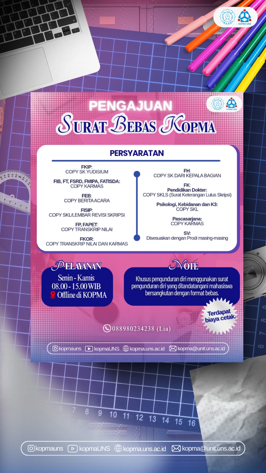 Banner Informasi Bebas KOPMA UNS